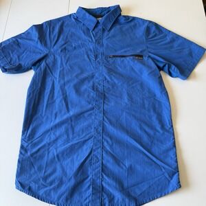 Columbia Men's Shirt Navy Blue Omni-Shade‎ Sun Protection Button Up Size M